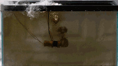 Slo-Mo Footage Of A Model Rocket Engine Eviscerating A Fish Tank Is Ridiculously Satisfying