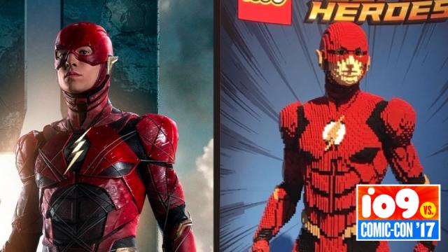 Hmm, Can You Spots The Differences Between The Justice League Flash And This Life-Size LEGO Flash?
