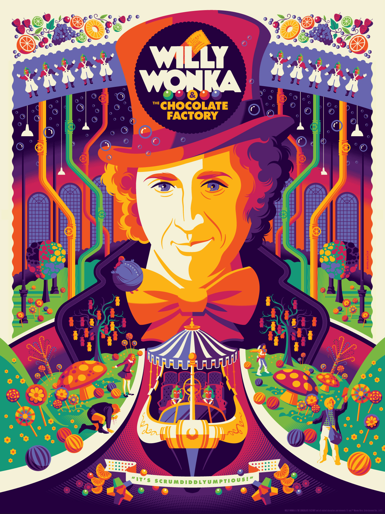 This Willy Wonka Poster Is As Colourful And Manic As The Movie Itself
