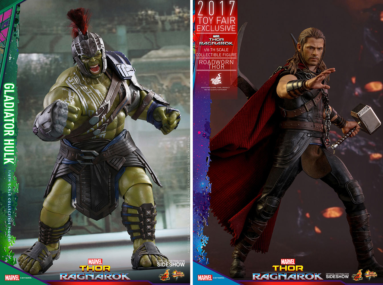 Hot Toys Hulk and Thor 1/6 Scale Figures from Thor Ragnarok - The Toyark -  News