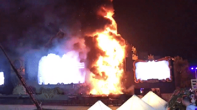 This Hellish Tower Of Flame Forced The Evacuation Of Over 22,000 People From Barcelona’s Tomorrowland Festival