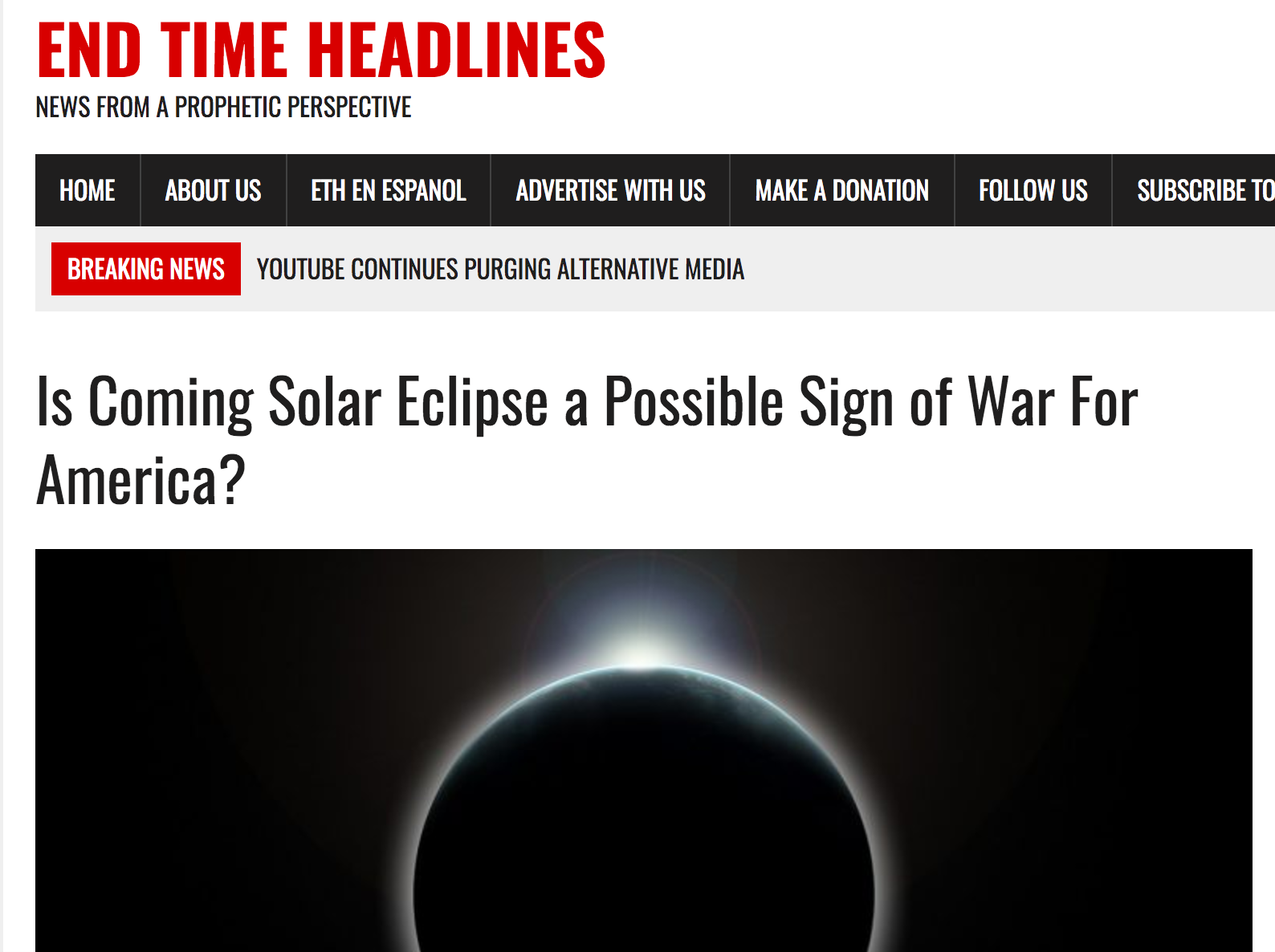 A Solar Eclipse (Probably) Won’t Get You Laid (Or Murdered) (But It Might Though)