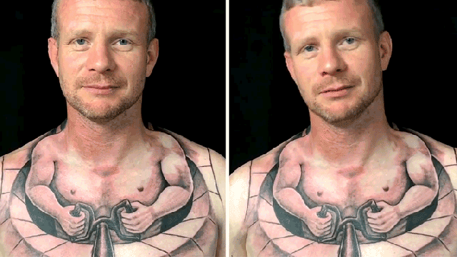 World’s Greatest Trucker Tattoo Makes This Guy Look Like A Tiny Person Driving Another Human
