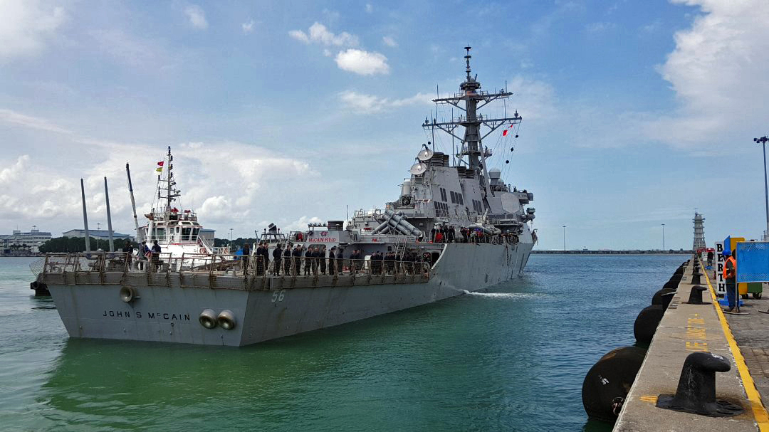 10 Sailors Still Missing After USS John McCain Collides With Oil Tanker