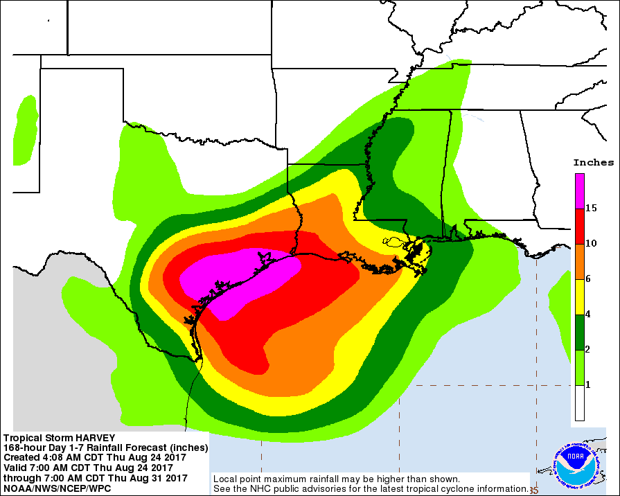 Tropical Storm Harvey Expected To Bring Catastrophic Flooding To Texas