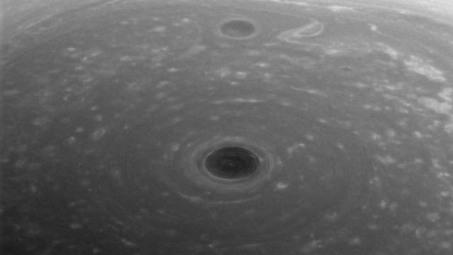 Cassini Stared Into Saturn’s Polar Abyss, And It’s Creepy As Hell