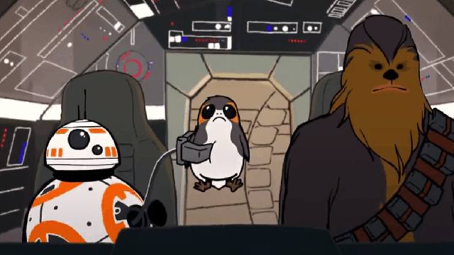 Star Wars Rounds Out A Trio Of Animated Shorts With An Adorable Porg Attack