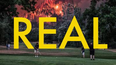 That Viral Photo Of People Golfing By A Huge Bushfire Is Actually Real