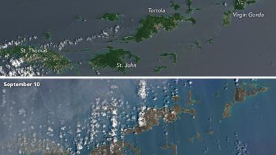 NASA Satellite Images Show How Hurricane Irma Devastated The Caribbean