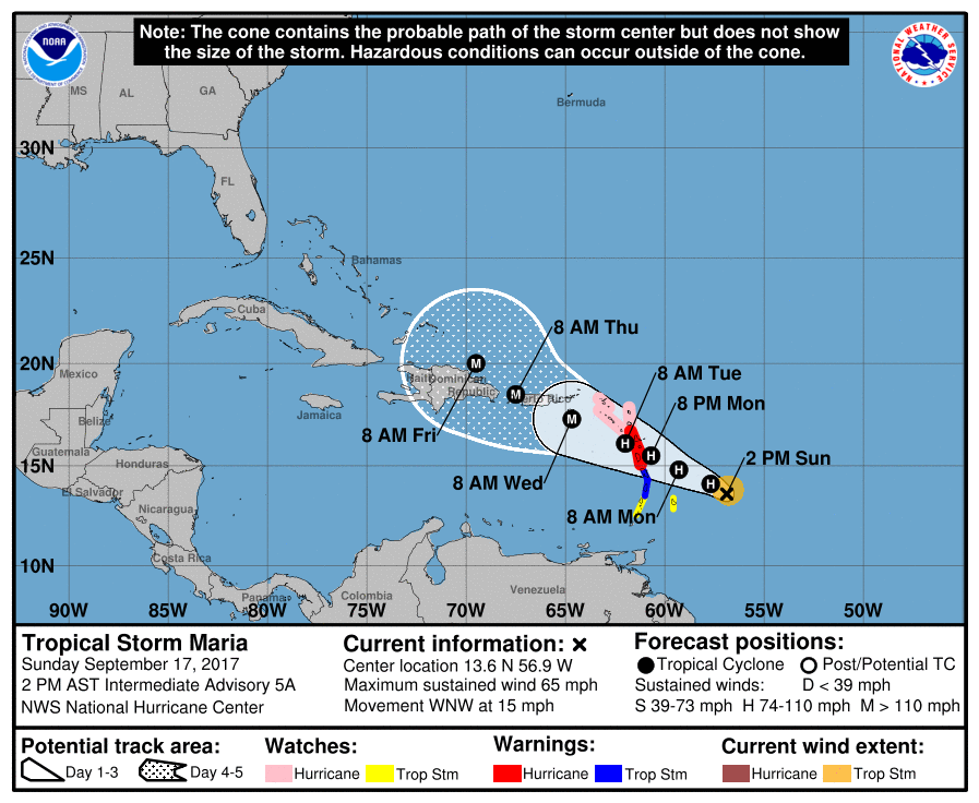 Tropical Storm Maria Is Now Likely To Become A Major Hurricane