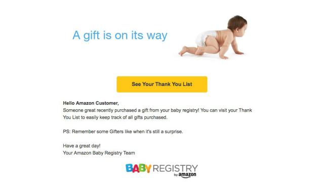 Amazon: OK, So We May Have Emailed A Bunch Of People About Their Non-Existent Baby Registries