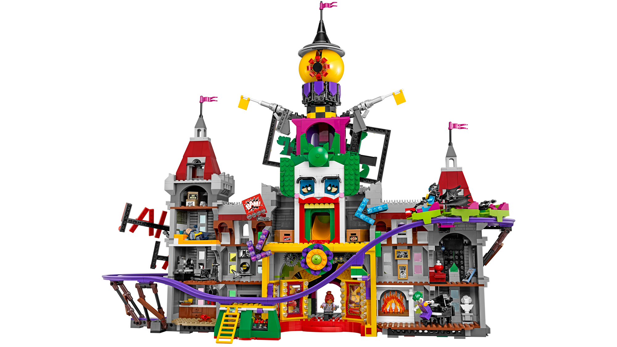 LEGO s New Joker Manor Set Includes A Working Roller Coaster