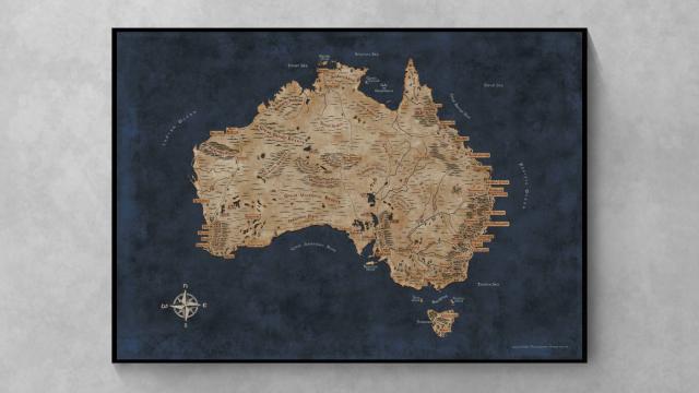 You Can Own This Fantasy Map Combining Australia And Middle-Earth
