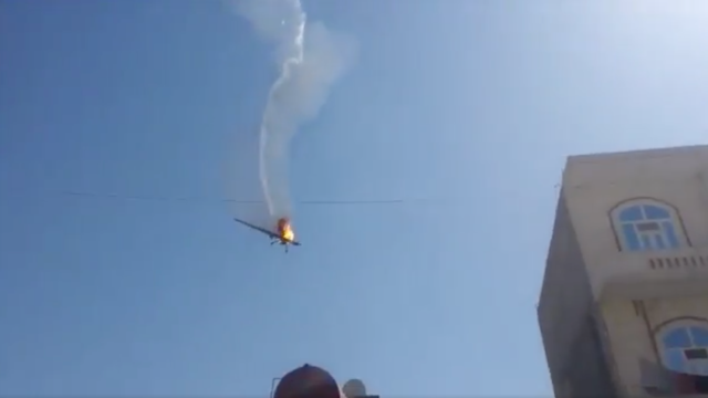 Video Shows US Drone Shot Down By Houthi Rebels In Yemen