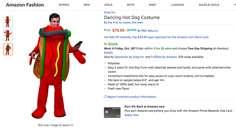 Snap’s Latest Hardware Is A Dancing Hot Dog Costume