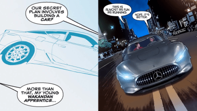 Who Has The Sillier Car-Based Tie-In Comic: Black Panther Or Justice League?