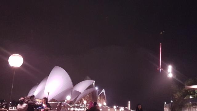 A Giant Lightsaber Was Floating Over Sydney Harbour Last Night
