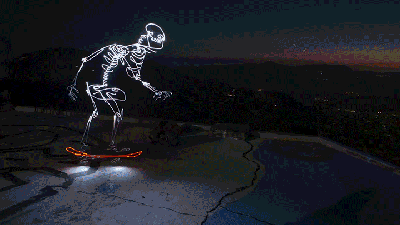 Hundreds Of Torch Paintings Bring This Skeleton’s Night Out To Life