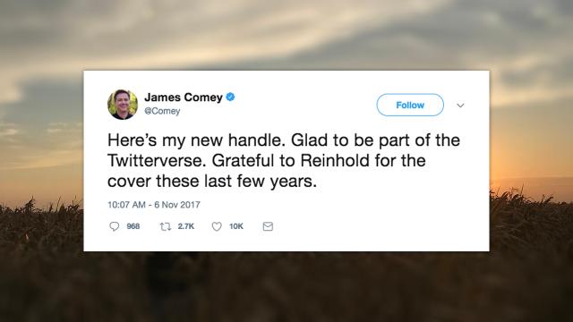 James Comey Goes Legit On Twitter Just In Time To Promote His New Book