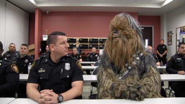 Chewbacca Ponders A Post-Star Wars Career Change In This Police Recruitment Video