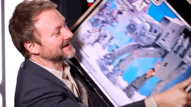 Watch Rian Johnson Geek Out As He’s Gifted His Dream Vintage Star Wars Toy