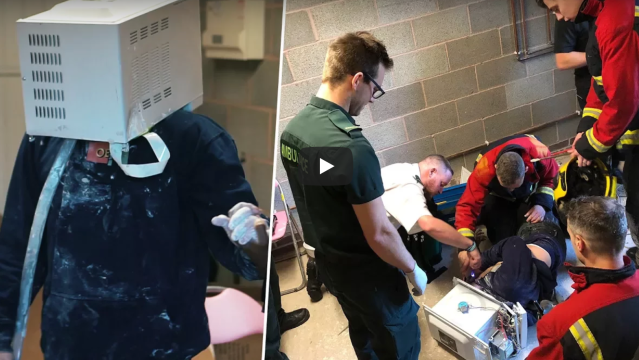 YouTuber Nearly Died In Head-In-Cement Microwave Stunt