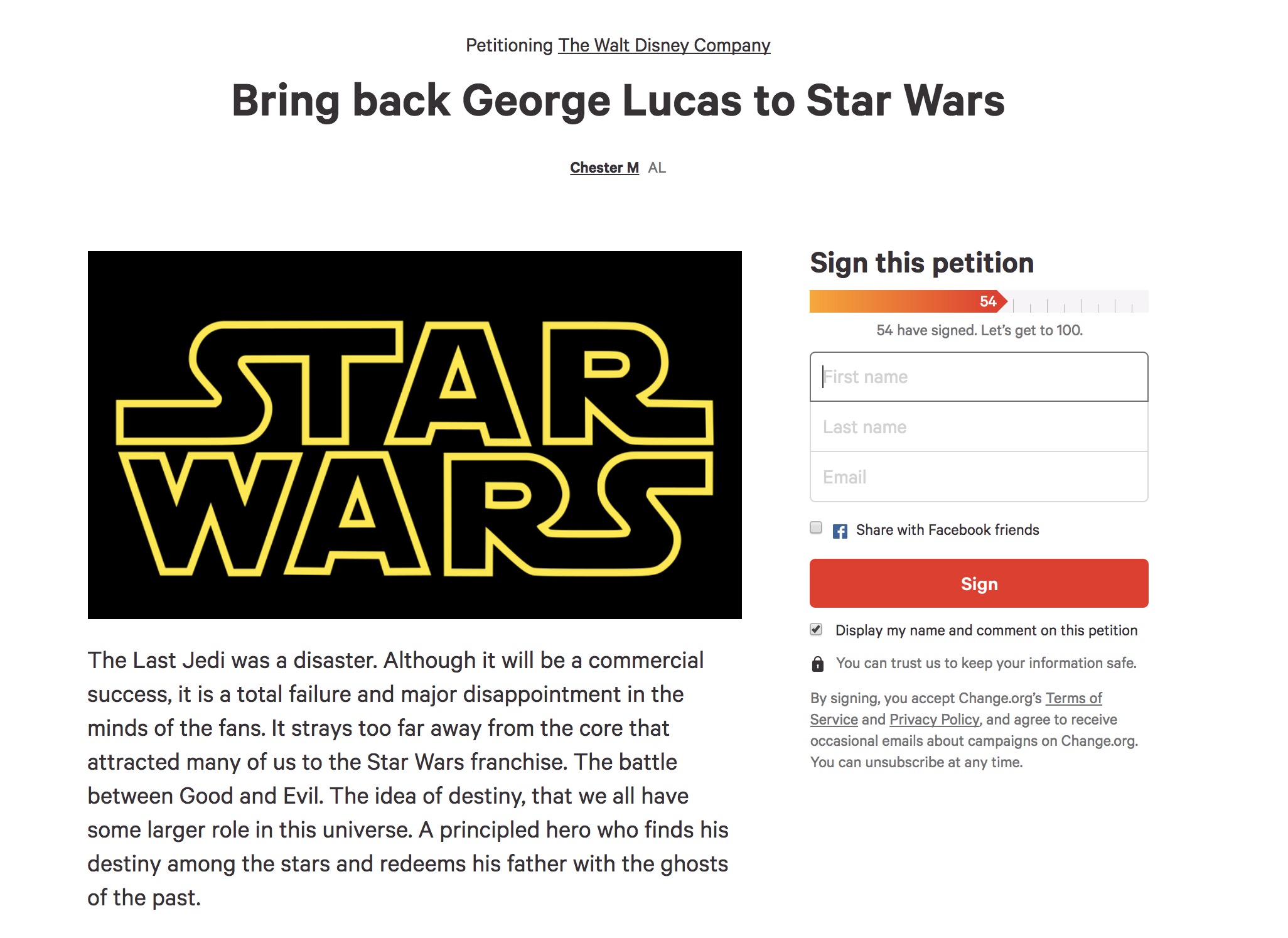 Ridiculous Change.org Petitions About The Last Jedi, Ranked