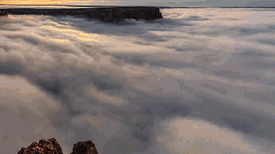Watch The Grand Canyon Fill With Clouds In This Timelapse Of A Rare Weather Phenomenon