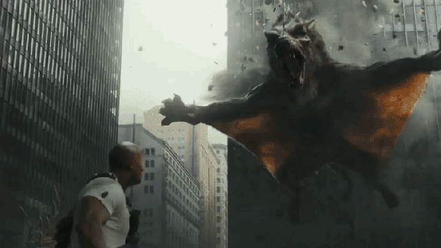 Of Course The Second Rampage Trailer Introduces A Rage-Filled Flying Wolf