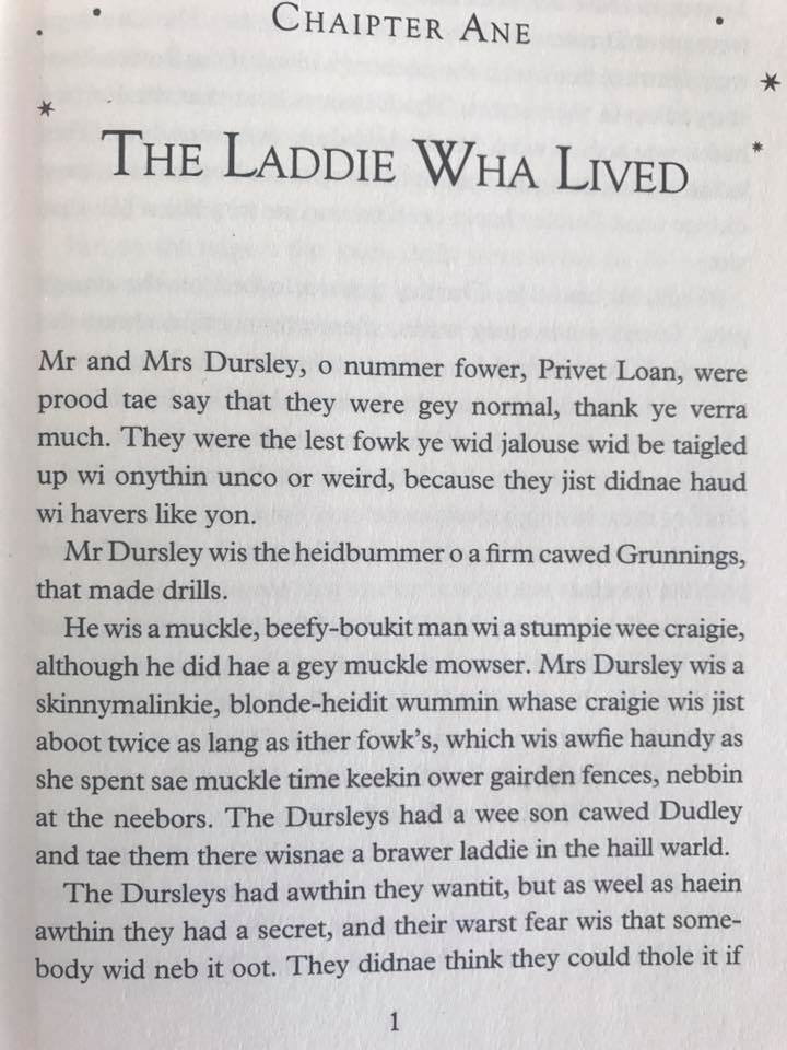 The Scots Language Translation Of Harry Potter Is The Most Scottish Thing Ever