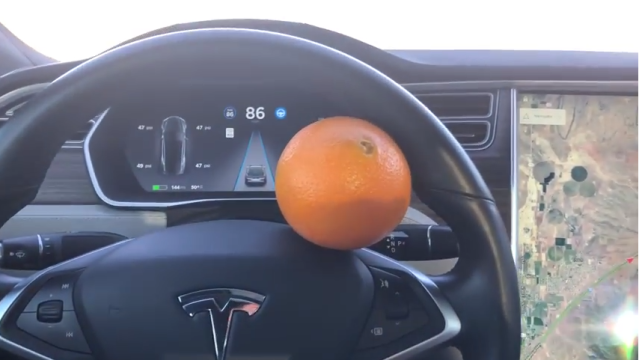 You Can Apparently Fool Tesla’s Autopilot With An Orange (We Saw It) [Updated]