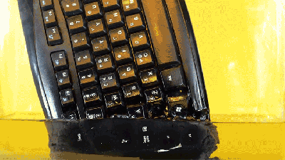 Watching A Keyboard Melt Away In Acetone Is Equal Parts Disgusting And Satisfying