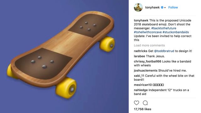 Unicode Knows Its New Skateboard Emoji Is Bad And Is Asking Tony Hawk For Help