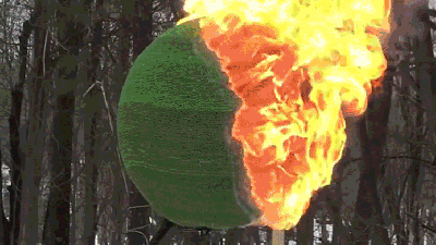 Man Spends Months Building A Giant Sphere Of Matches And Then Spectacularly Sets It On Fire