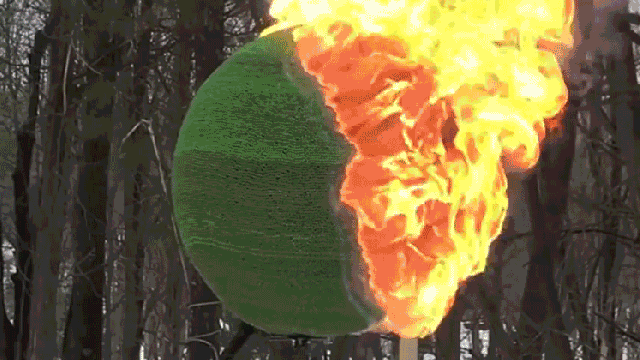 Man Spends Months Building A Giant Sphere Of Matches And Then Spectacularly Sets It On Fire
