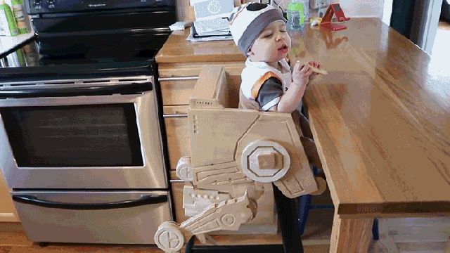 I Hope This Kid Appreciates How Awesome His Custom-Made Star Wars AT-ST High Chair Is
