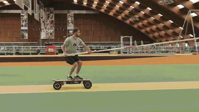 Electric Skateboard Pole-Vaulting Should Be The Next Olympic Sport