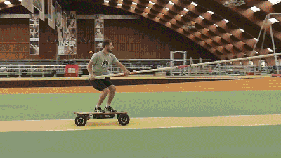 Electric Skateboard Pole-Vaulting Should Be The Next Olympic Sport