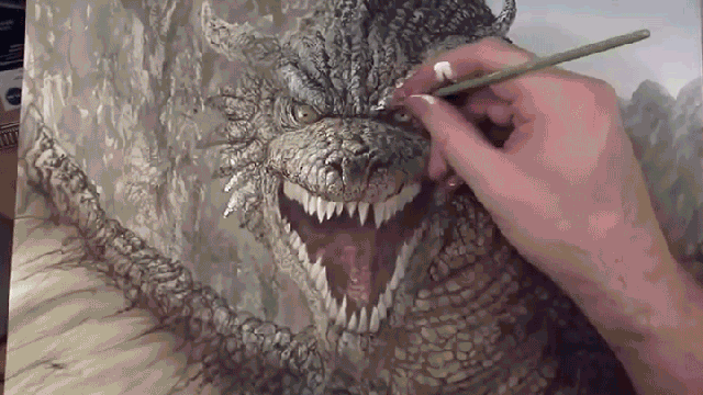 Time-Lapse Footage Of A Lavish Dragon Painting Is Very Satisfying
