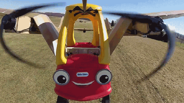 Watch These Modern-Day Wright Brothers Make A Classic Little Tikes Toy Car Fly