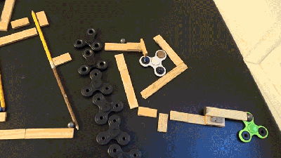 This Fidget Spinner-Filled Rube Goldberg Machine Has The Perfect Ending