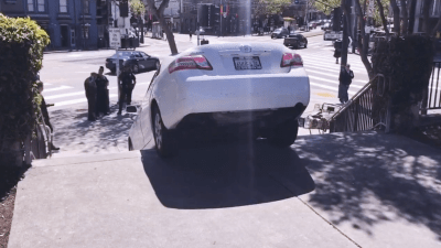 San Francisco Uber Driver Accidentally Turns Onto Pedestrian Staircase, And Down He Goes