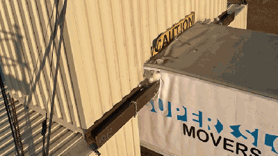 Watch A Delivery Truck Get Peeled Open Like A Can Of Sardines In Super Slow Motion