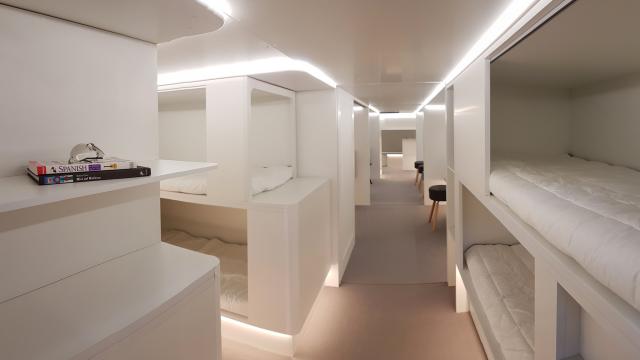 Airbus Wants To Stuff A Bunch Of Comfy Beds Into A Plane’s Cargo Hold For Long Flights