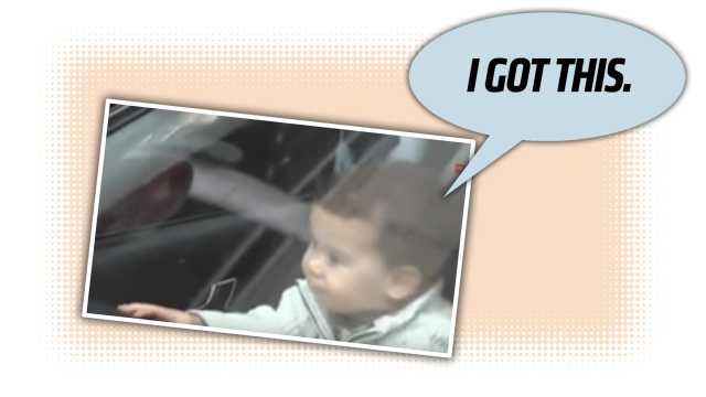Watch A Baby Free Himself From A Locked Car Like A Calm Little Boss