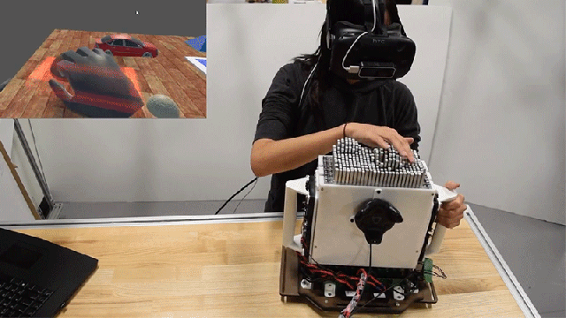 This Shape-Shifting, Pin-Headed Robot Lets You Feel Virtual Objects With Your Bare Hands