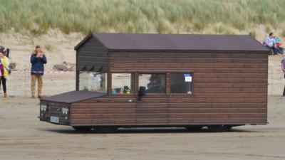 Extremely English Man Races Shed. Sets New Land Speed Record