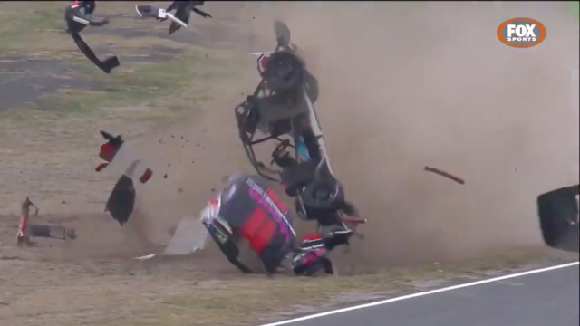 Aussie Racing Car Driver Somehow Totally Fine After His Car Shatters Into A Million Pieces