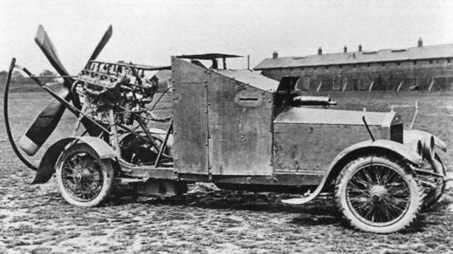This Ridiculous WWI Armoured Car Had A Propeller To Use In The Desert