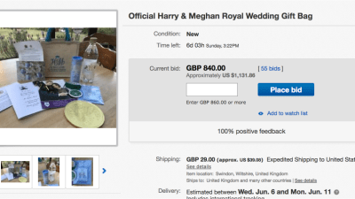 You Can Buy An Overpriced Bag Of Garbage From The Royal Wedding On EBay